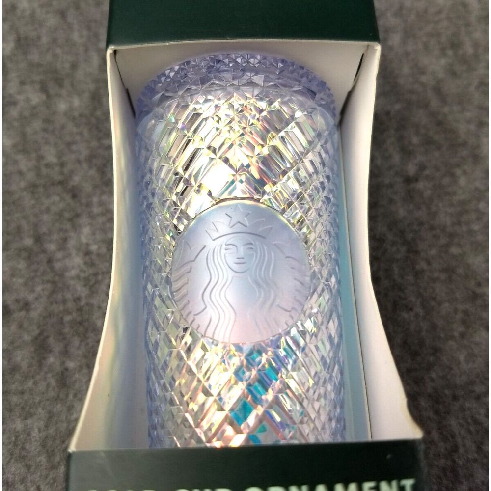 Starbucks Jeweled Mini Tumbler Cup Keychain IRIDESCENT Holiday '22 Christmas NEW